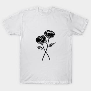 Black flower T-Shirt